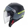 CABERG  KASK OTWARTY RIVIERA V4 ELITE CZA MAT/SZ/Ż